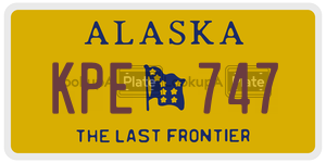 KPE747 license plate in Alaska