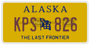 KPS826  license plate in AK