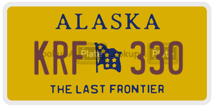 KRF330  license plate in AK