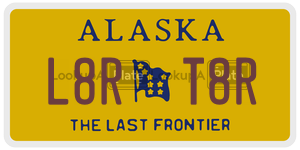 L8RT8R license plate in Alaska