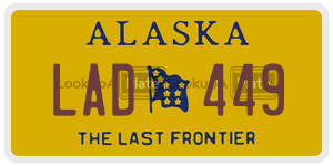 LAD449  license plate in AK