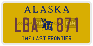 LBA871  license plate in AK