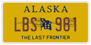 LBS981  license plate in AK