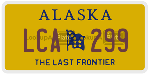 LCA299 license plate in Alaska