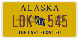LDK545 license plate in Alaska
