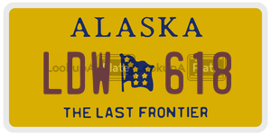 LDW618  license plate in AK