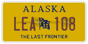 LEA108  license plate in AK