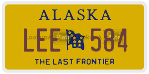 LEE584  license plate in AK
