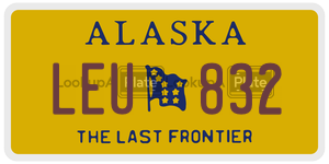 LEU832 license plate in Alaska