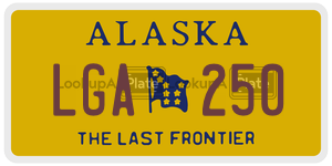 LGA250  license plate in AK