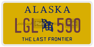 LGL590  license plate in AK