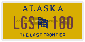 LGS180  license plate in AK