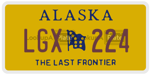 LGX224  license plate in AK