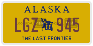 LGZ945 license plate in Alaska