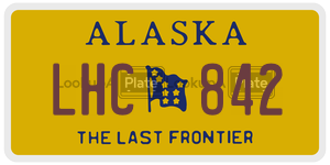 LHC842 license plate in Alaska