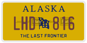 LHD816 license plate in Alaska