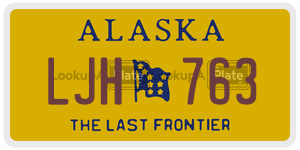 LJH763  license plate in AK