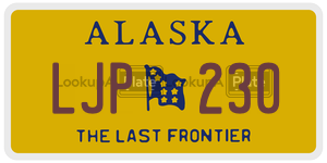 LJP230  license plate in AK