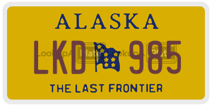 LKD985  license plate in AK
