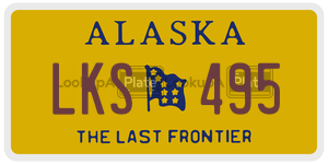 LKS495  license plate in AK