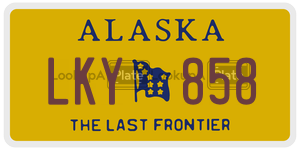LKY858  license plate in AK