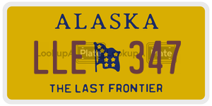 LLE347  license plate in AK