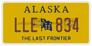 LLE834  license plate in AK