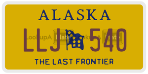 LLJ540  license plate in AK