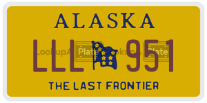 LLL951 license plate in Alaska