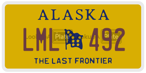 LML492 license plate in Alaska