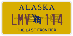 LMV114  license plate in AK