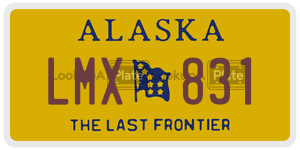 LMX831  license plate in AK