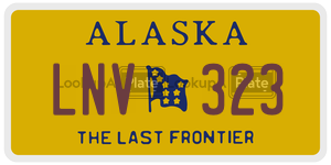 LNV323 license plate in Alaska