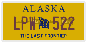 LPW522  license plate in AK