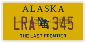 LRA345  license plate in AK