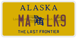 MALK9 license plate in Alaska