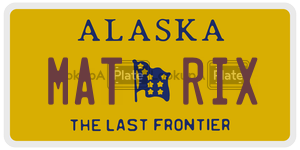 MATRIX  license plate in AK
