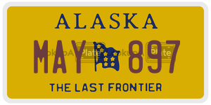 MAY897  license plate in AK