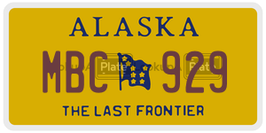MBC929 license plate in Alaska
