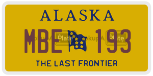 MBE193  license plate in AK