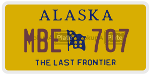 MBE707 license plate in Alaska