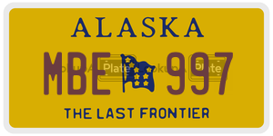 MBE997  license plate in AK