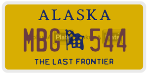 MBG544  license plate in AK