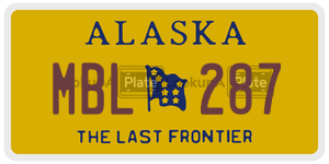MBL287  license plate in AK