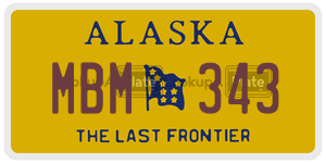 MBM343  license plate in AK