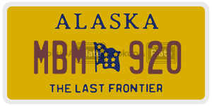 MBM920 license plate in Alaska