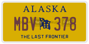 MBV378  license plate in AK