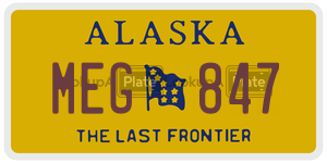MEG847  license plate in AK