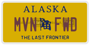 MVNFWD license plate in Alaska