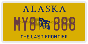MY8888 license plate in Alaska